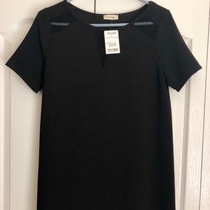 NEVER WORN Black dress w/ mesh cutouts